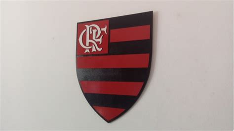 Escudo Do Flamengo Placa Em Alto Relevo X Cm Mdf Laser R