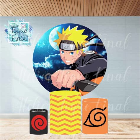 Kit Painel Sublimado Capa De Cilindro Naruto Elo