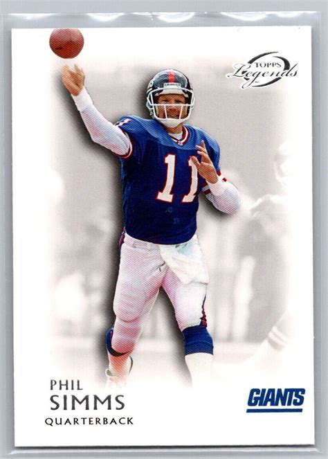 Topps Gridiron Legends Phil Simms Ebay