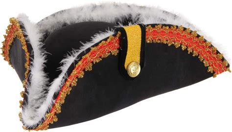 Elope Tricorn Admiral Pirate Hat With Feathers Cosplay