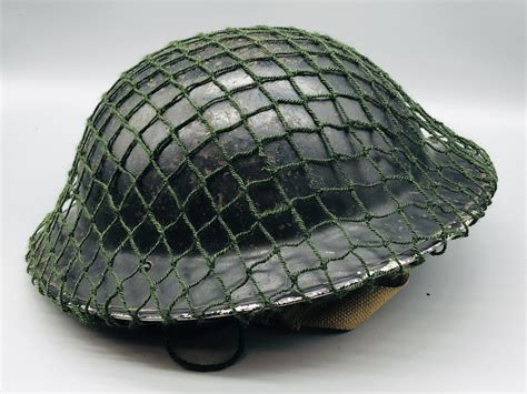 British WW2 Brodie Helmet With Camo Net I WW2 British Militaria