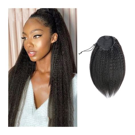 Ponytail Extensions For Women 10 30inch Yaki Kinky