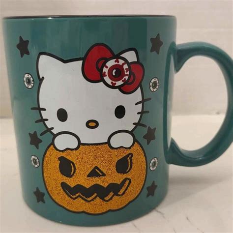 Hello Kitty Eyeballs And Jack O Lantern Mug Spooky Goth Halloween In 2024