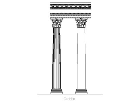 Coluna Coríntia Em Autocad Baixar Cad Grátis 12969 Kb Bibliocad