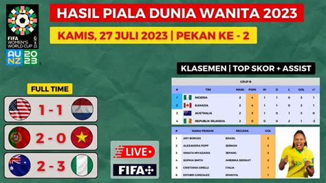 Hasil Piala Dunia Wanita Hari Ini Australia Vs Nigeria