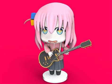 Fichier Stl Bocchi Le Rock Chibi・modèle Pour Imprimante 3d à