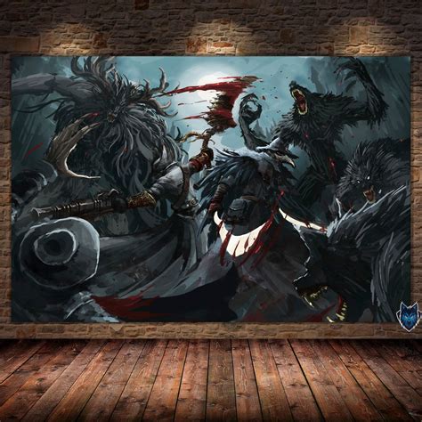 Bloodborne Poster Lady Maria Wall Art Rolled Canvas Print Etsy