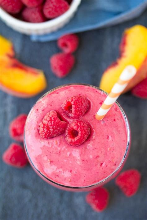 Raspberry Peach Smoothie Kristines Kitchen