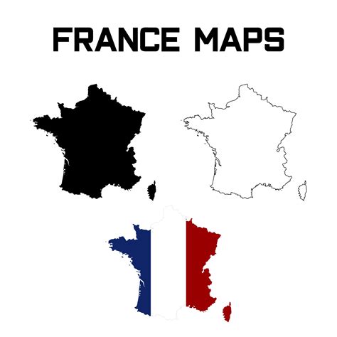 France Country Map France Map Vector Outline And France Map With