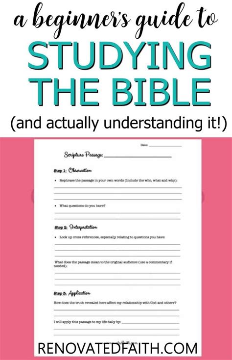 How To Study The Bible For Beginners Pdf Printable For Free In