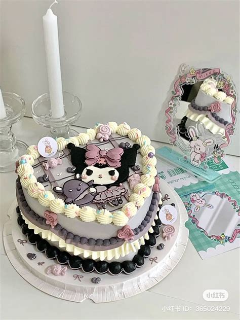 There Is A Cake That Has Been Decorated With Many Different Things On