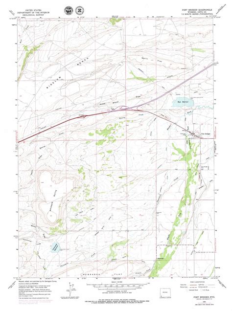 Fort Bridger Topographic Map Wy Usgs Topo Quad C