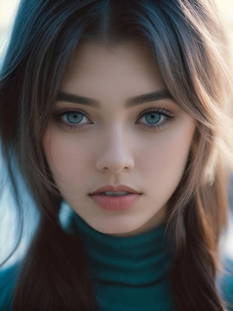 Premium Photo Beauty Girl Eyes Blues Perfect Body