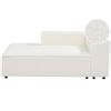 Chaise Longue Moderna Derecha Patas Negras Tapicer A De Boucl Blanco