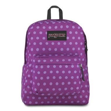 Buy JanSport Black Label Superbreak Backpack Purple Plum Polka Dot At