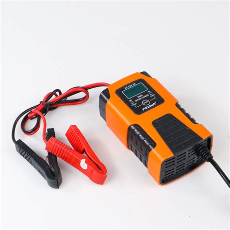 Foxsur Charger Aki Mobil Lead Acid Smart Battery Charger 6v12v 4 40ah Fbc061202d Orange