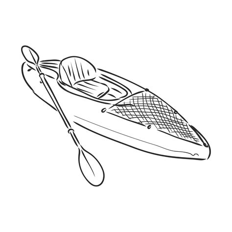 Kayak Drawing Image Free Vectors Psd Coloring Home