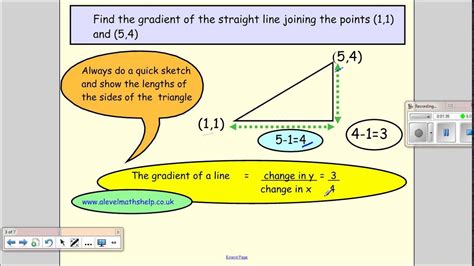 C1 Gradient Length And Mid Point Of A Line Coordinate Geometry As