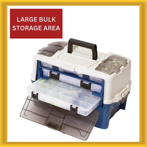 Plano Hybrid Hip 3 Stowaway Tackle Box 3700 Large Bulk Storage Area