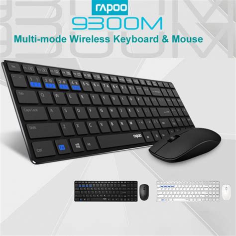 Rapoo 9300M 9300P Multi Mode Wireless Keyboard Mouse Combo Bluetooth