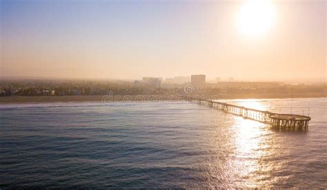 Aerial Sunrise View of the Venice Beach Stock Photo - Image of bird ...