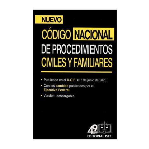 Nuevo C Digo Nacional De Procedimientos Civiles Y Familiares Inicio