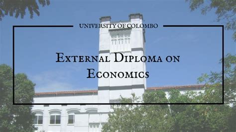 Colombo University External Courses on Economics