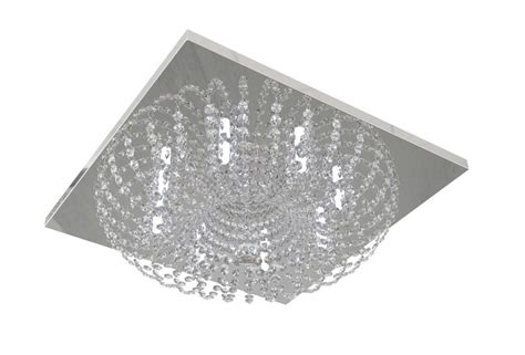 Plafon Lustre De Cristal Legitimo Quadrado Cm Sala Quarto Corredor