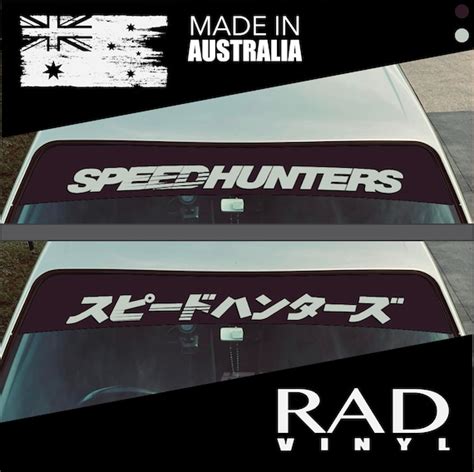 Speedhunters English Japanese Katakana Car Windshield Banner Etsy