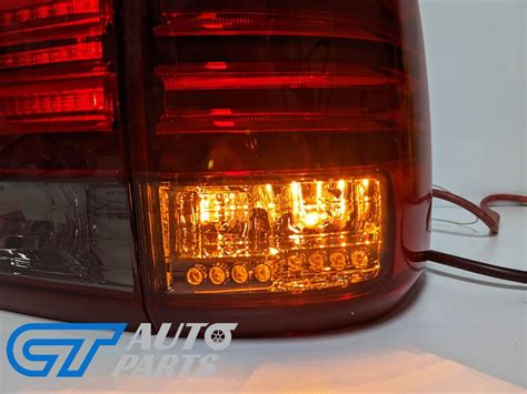 Smoked Red Led Tail Lights For 98 07 Toyota Land Cruiser Fj100 Lc100