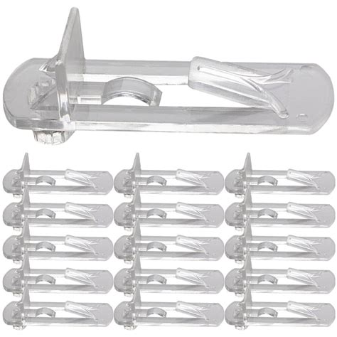 30Pcs Shelf Support Pegs Locking Cabinet Shelf Clips Clear Shelf Holder