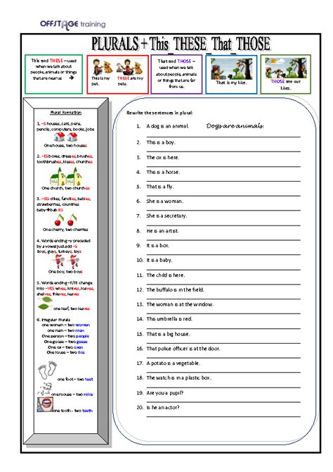 163 Free Singularplural Nouns Worksheets