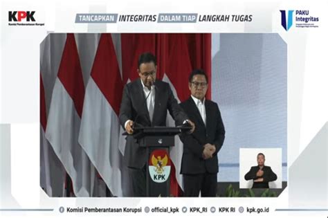 Pidato Di Paku Integritas Anies Janji Revisi Kembali Uu Kpk