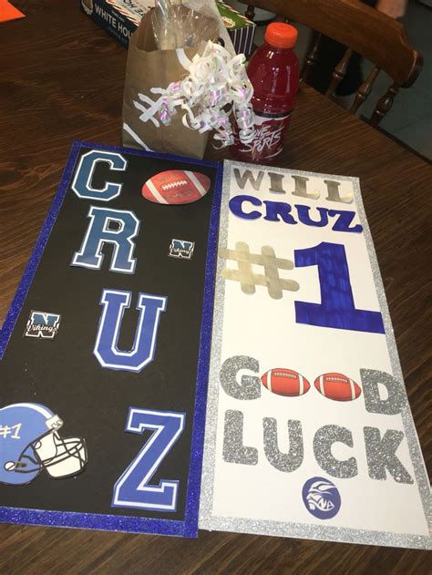 Homemade High School Football Poster Ideas