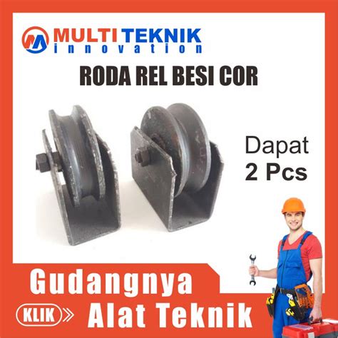 Jual Roda Pagar Besi Pintu Gerbang Rel Besi Bulat Cor Pintu Geser Cm