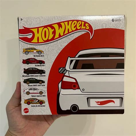 Hot Wheels JDM 6 Cars Set Honda CR X Mazda RX 7 Mitsubishi 2008