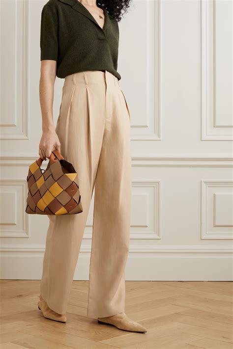 Loro Piana Antigua Pleated Linen Twill Wide Leg Pants Editorialist