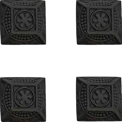 decorative hand forged square cabinet knobs set