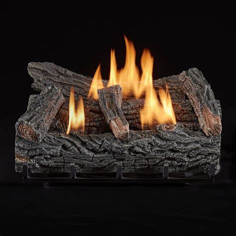 Duluth Forge 22 In W Vent Free Natural Gas Fireplace Log Set Winter Oak 32 000 Btu