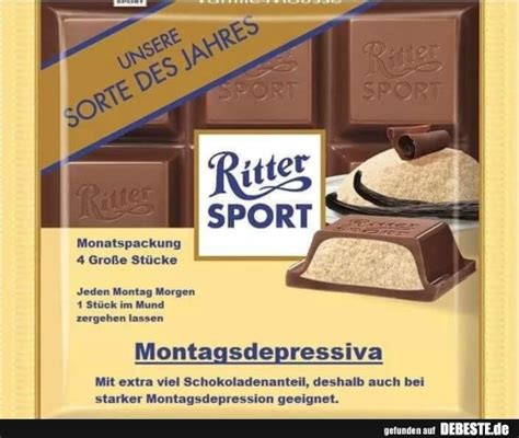 Ritter Sport Lustige Sprueche Ritter Sport Montagsdepressiva