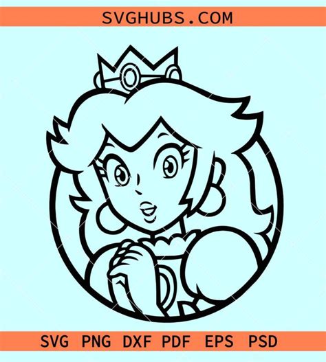 Princess Peach Super Mario SVG Princess Peach SVG Super Mario