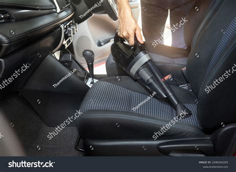 Employee Cleaning Car Portable Vacuum Cleaner Stock Photo 2290161025
