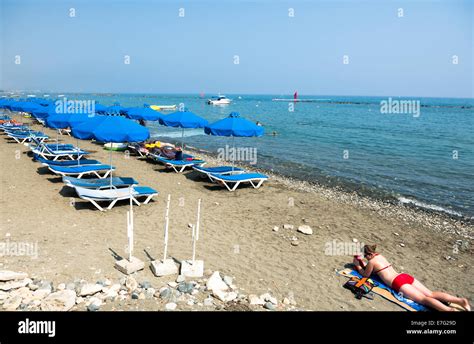 The Beautiful Beaches In Limassol Cyprus Stock Photo Alamy