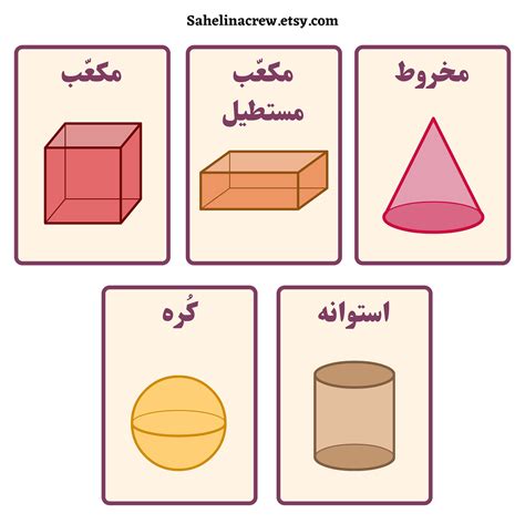 Farsi Shapes Flashcards Farsi Flashcards For Kids And Adults Learn