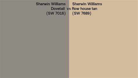 Sherwin Williams Dovetail Vs Row House Tan Side By Side Comparison