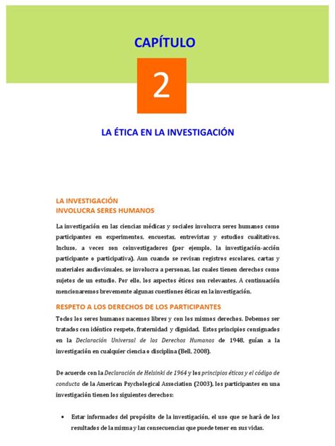 2 La Ética En La InvestigaciÓn