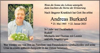 Traueranzeigen Von Andreas Burkard Schwarzw Lder Bote Trauer