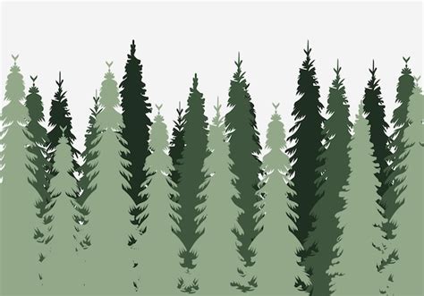 Premium Vector Silhouette Green Forest Nature Design Vector