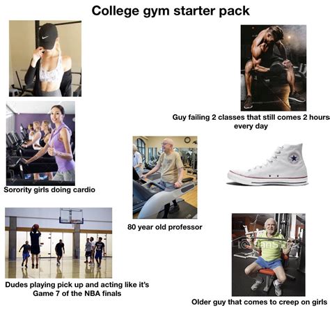 College Gym Starter Pack R Starterpacks