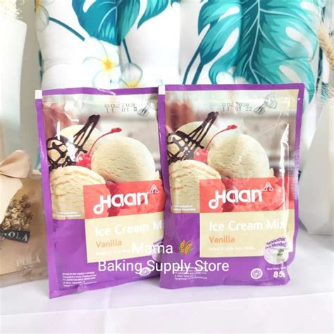 Jual Haan Instant Ice Cream Mix Vanilla Vanila Es Krim Bubuk Putih